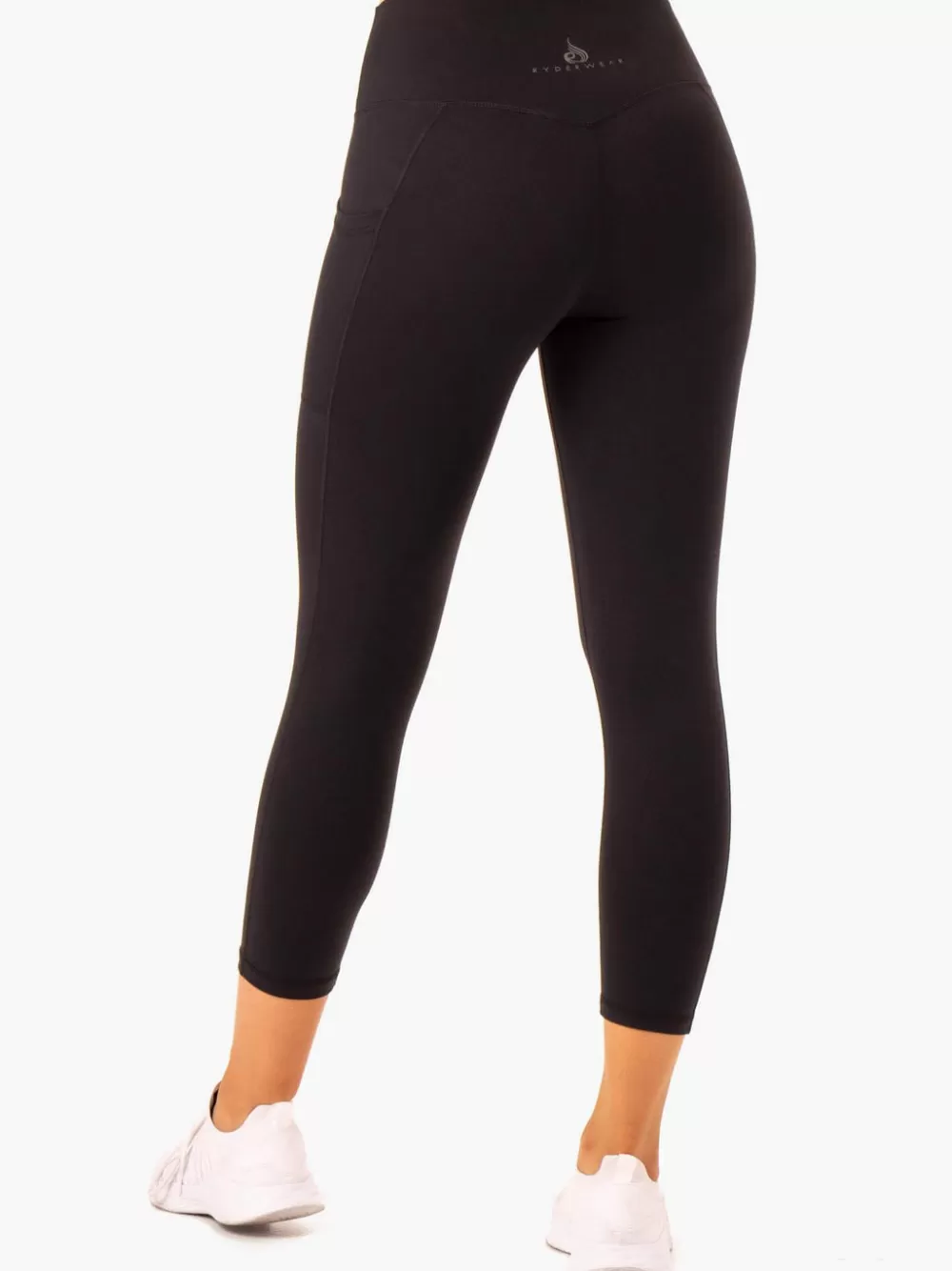 Sale Action High Waisted 7/8 Pocket Leggings Womens Leggings