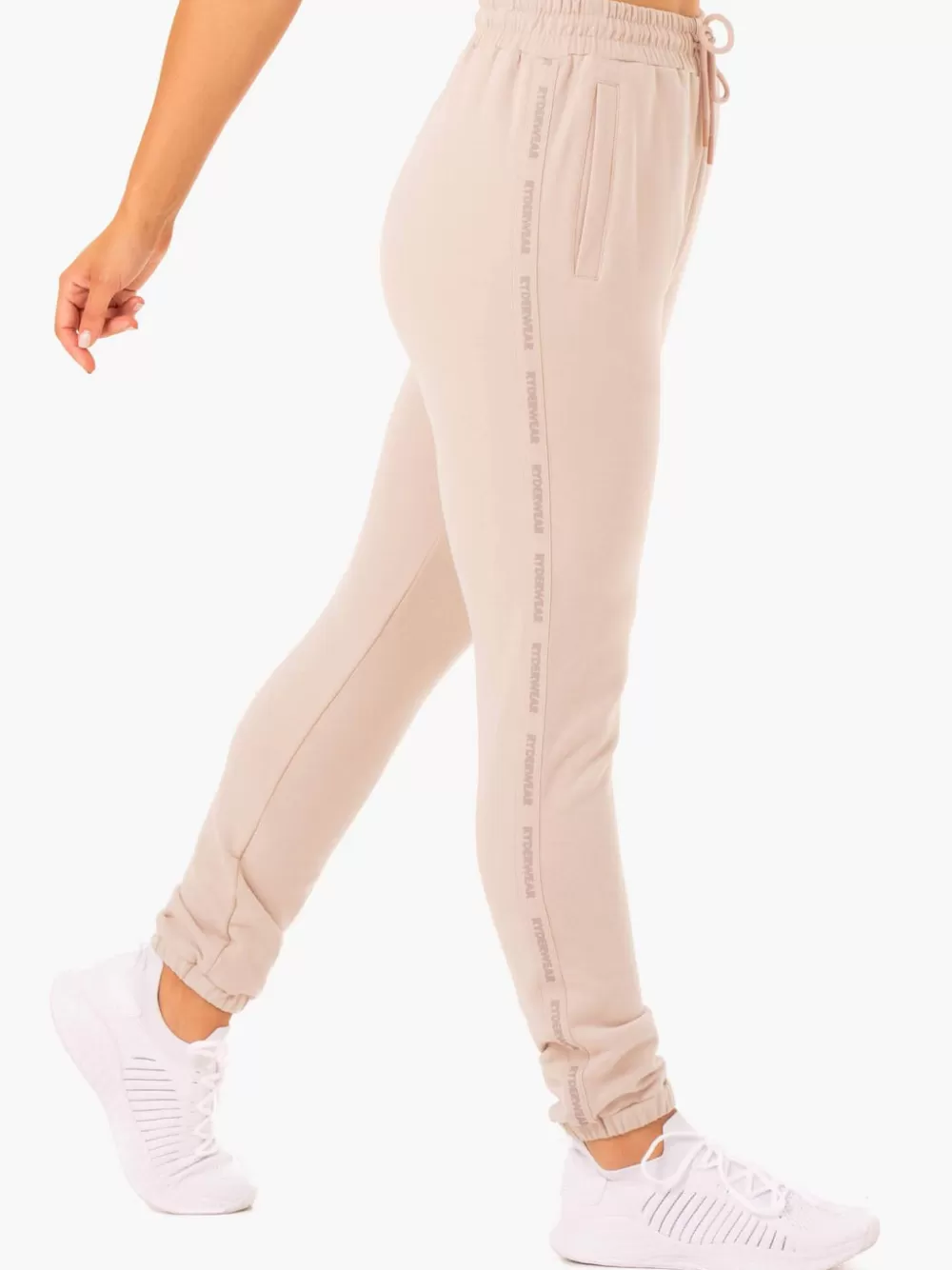 Fashion Base High Waisted Track Pants Womens Pants