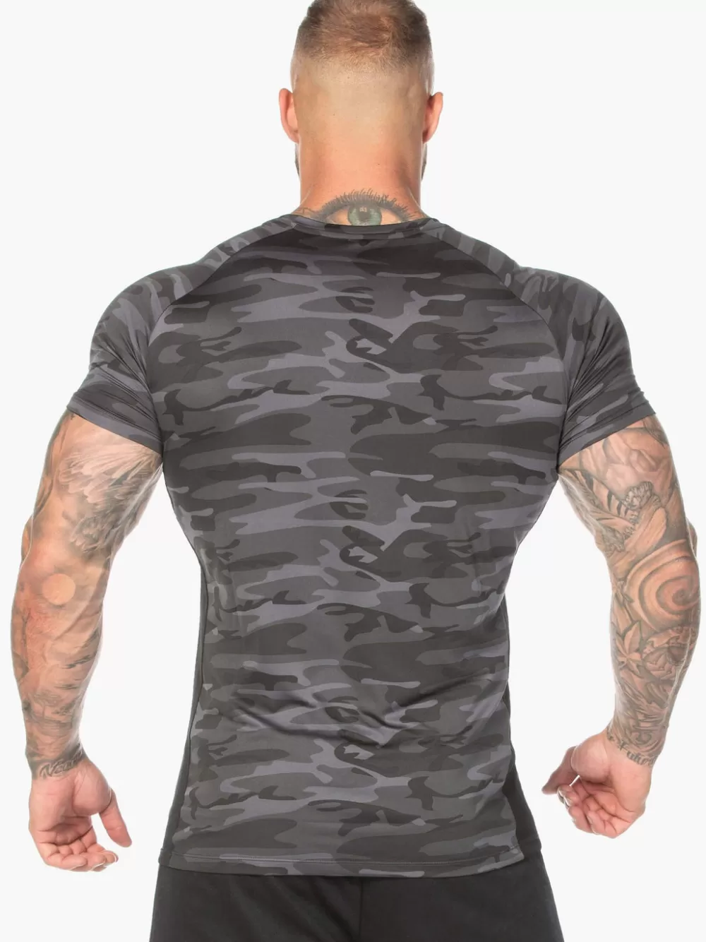 Outlet Camo Mesh T-Shirt Mens Tops