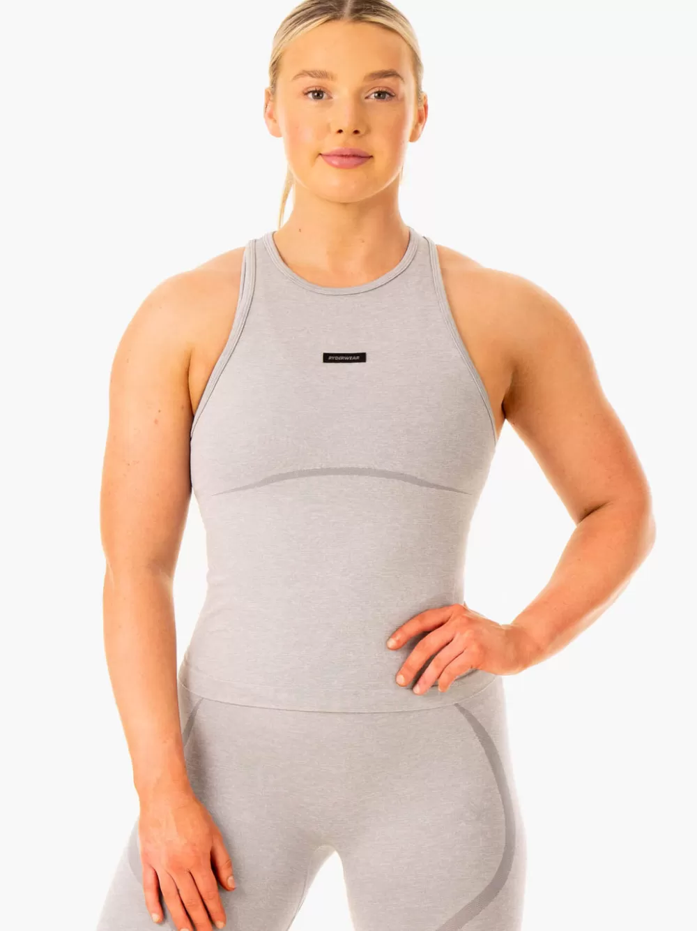 Hot Excel Seamless Mid Length Tank Womens Tops