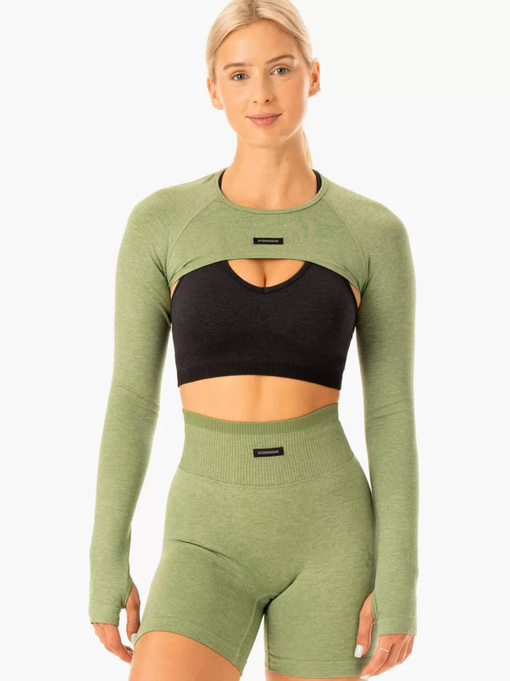 Sale Excel Seamless Super Crop Womens Tops