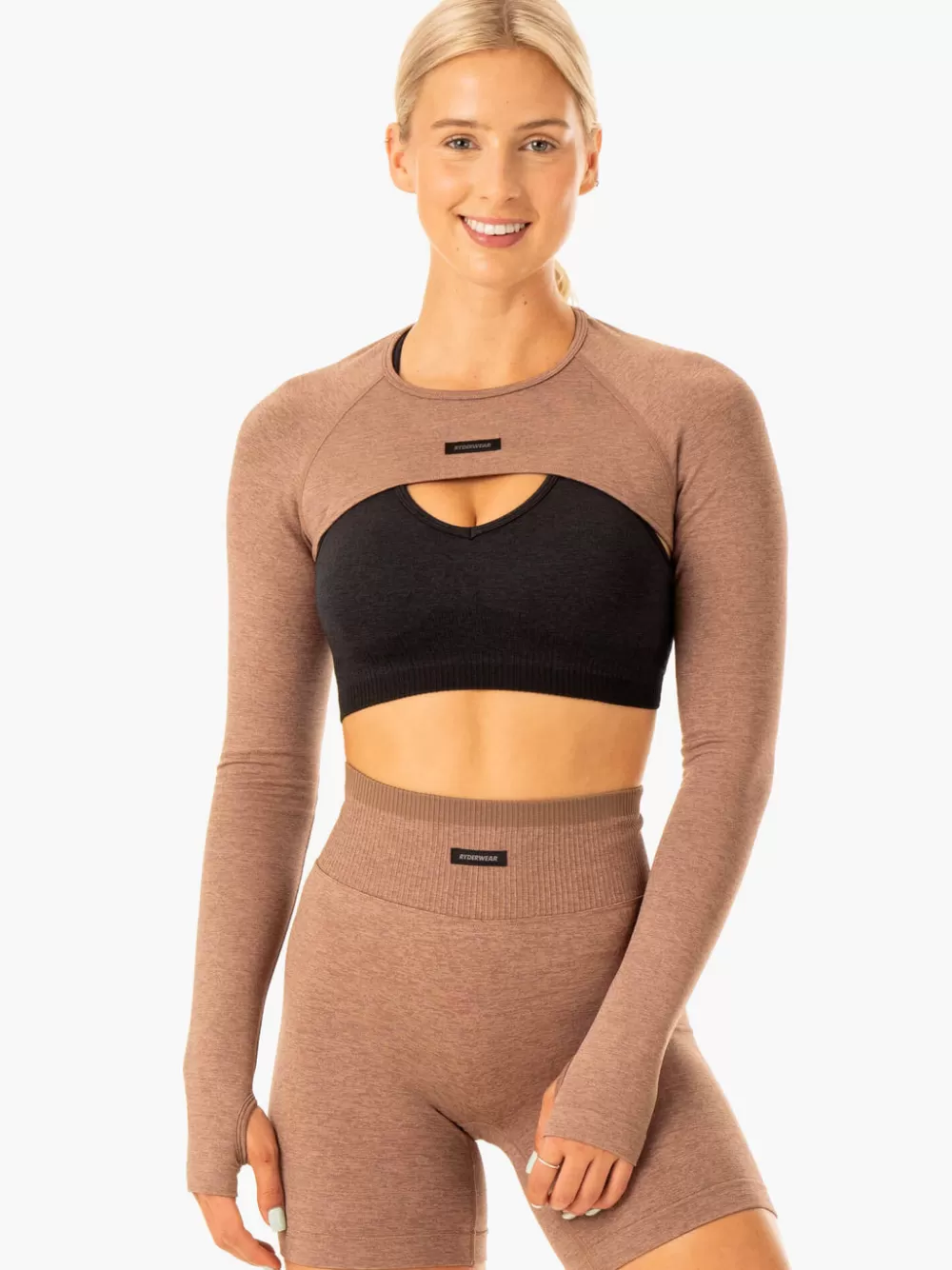 Flash Sale Excel Seamless Super Crop Womens Tops