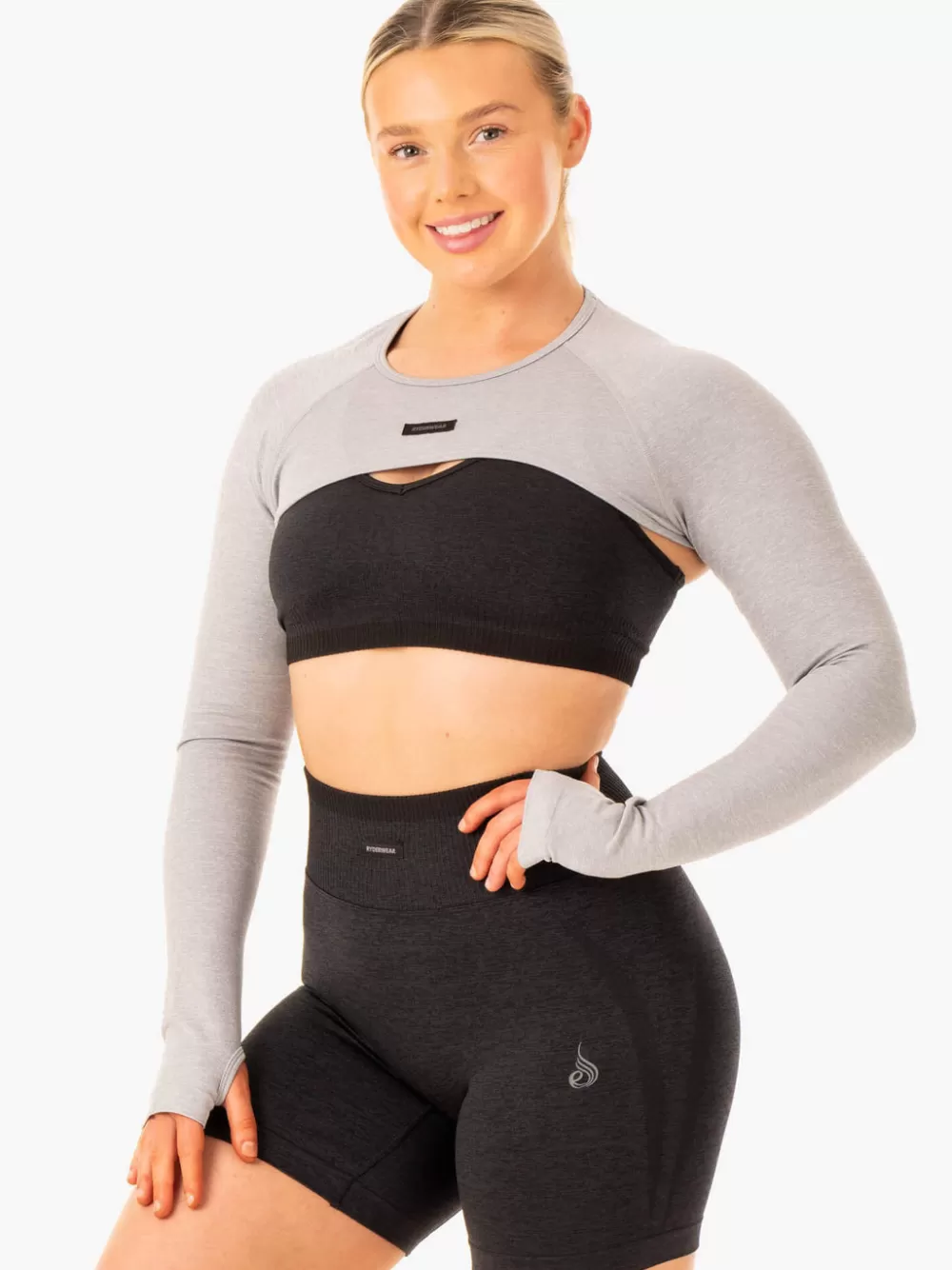 Cheap Excel Seamless Super Crop Womens Tops