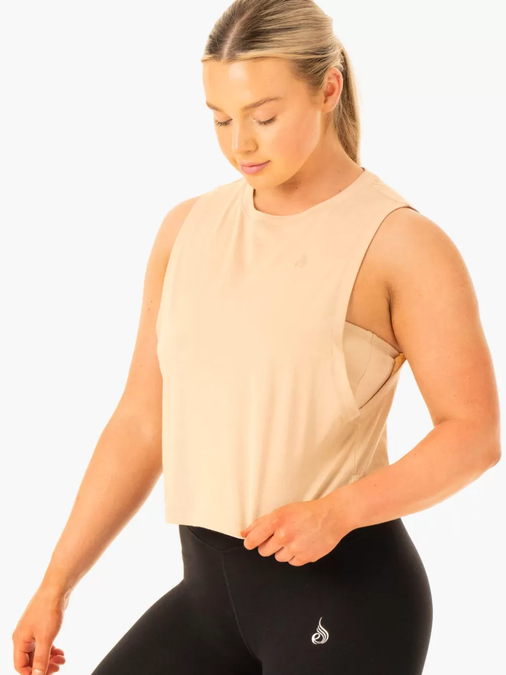 Clearance Flow Scoop Tank Womens Tops