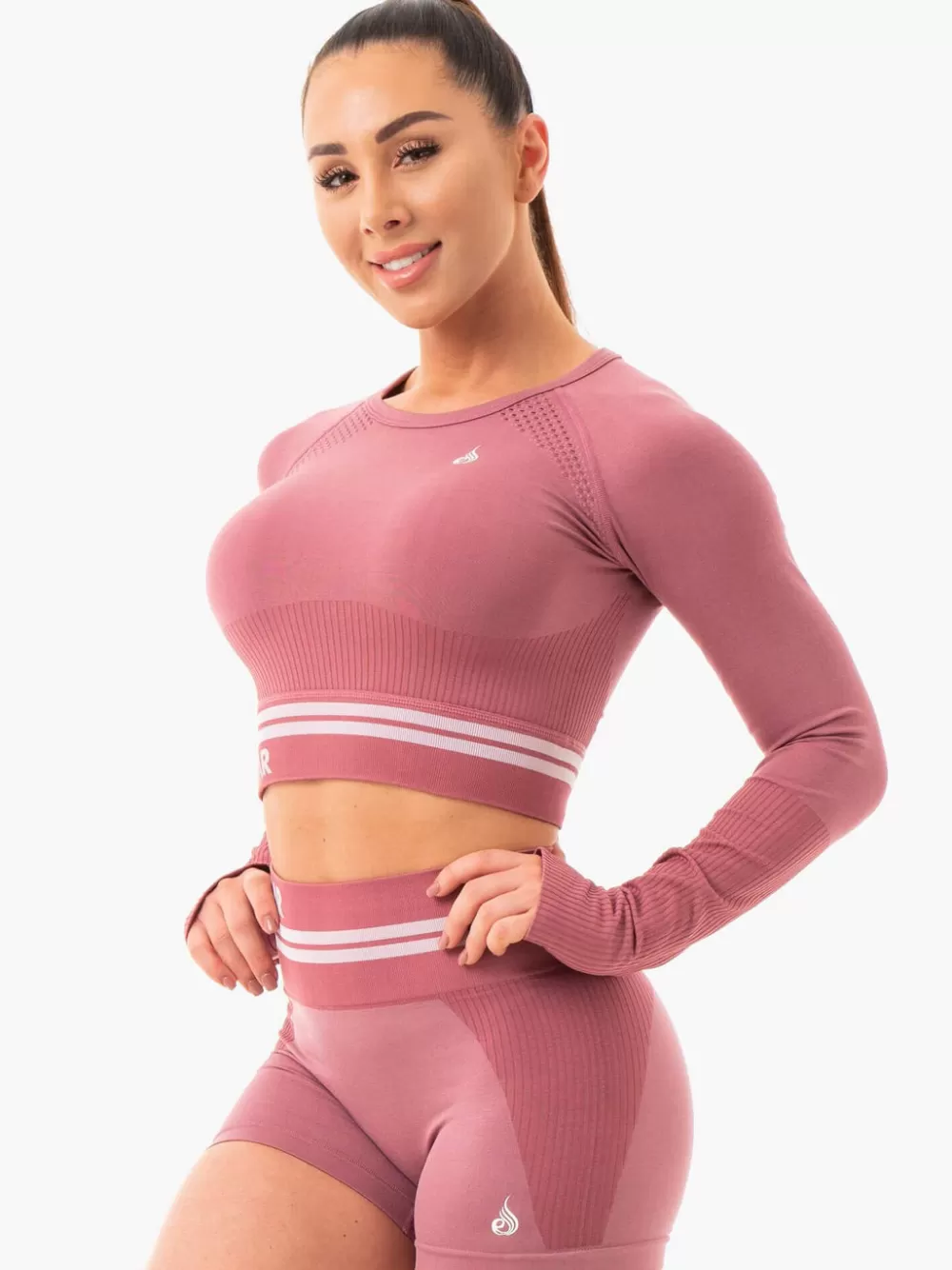 Sale Freestyle Seamless Long Sleeve Crop Womens Tops