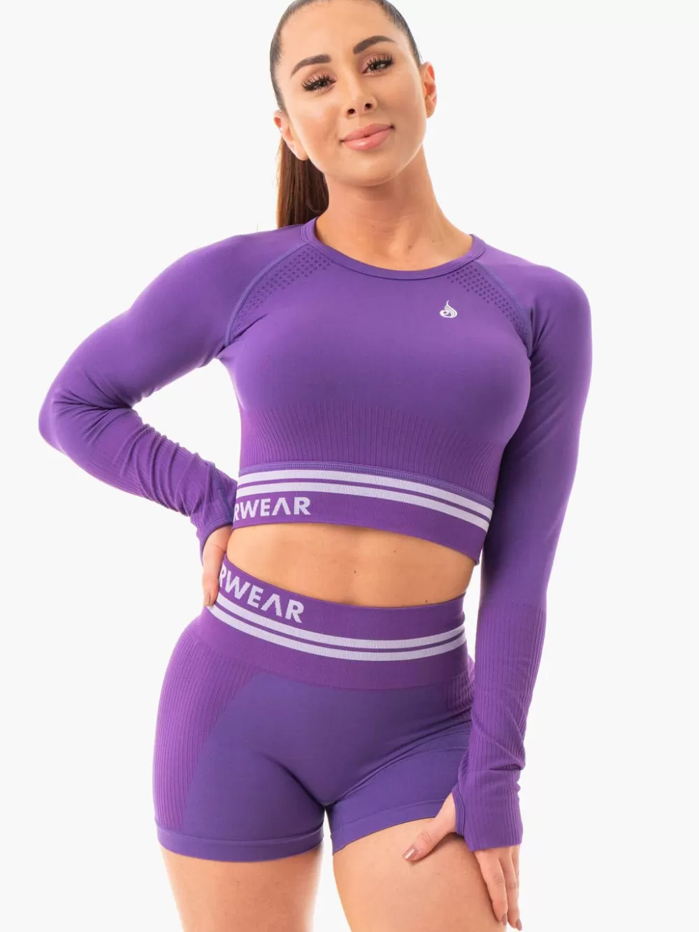 Best Sale Freestyle Seamless Long Sleeve Crop Womens Tops