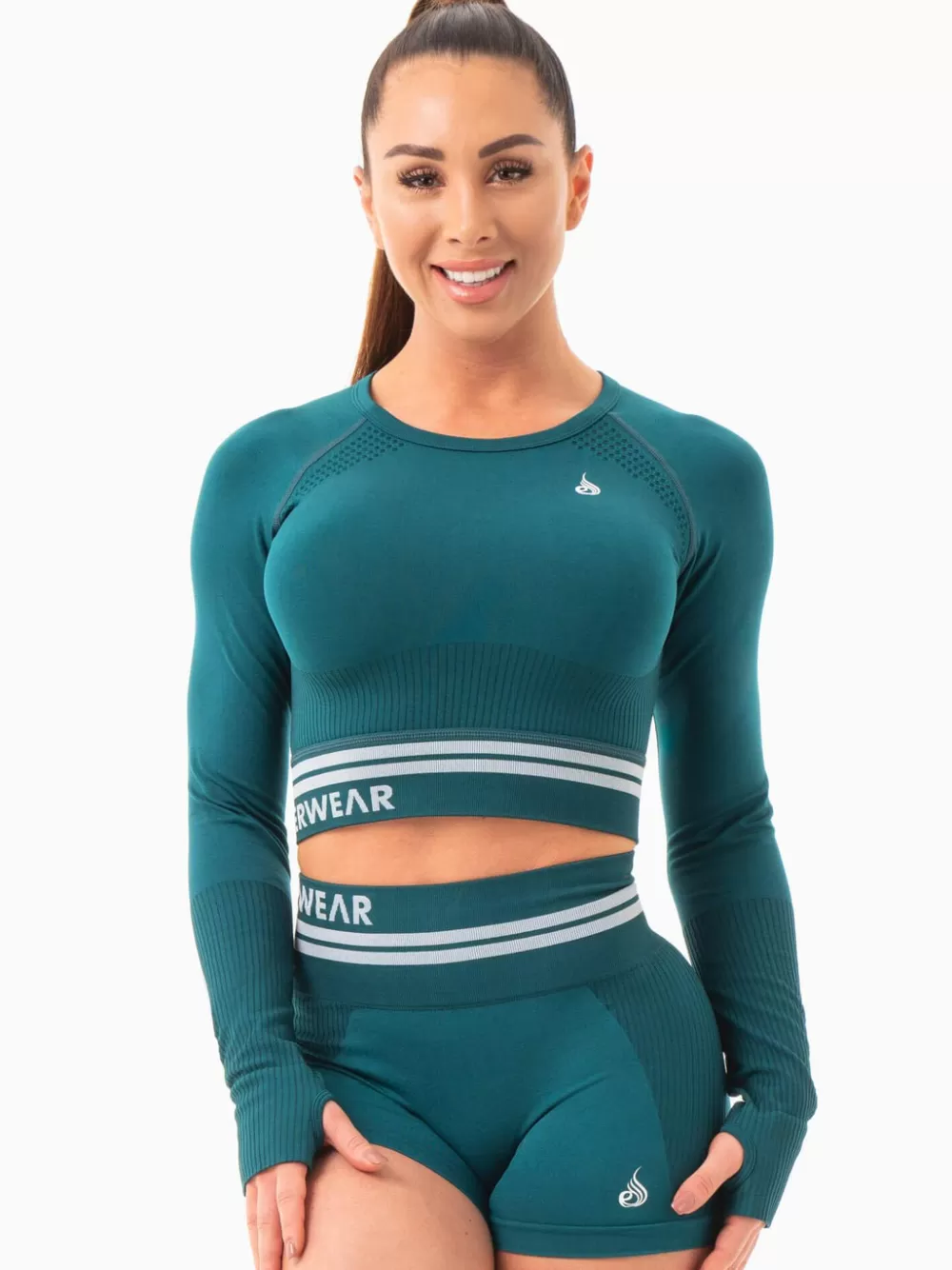 Best Freestyle Seamless Long Sleeve Crop Womens Tops