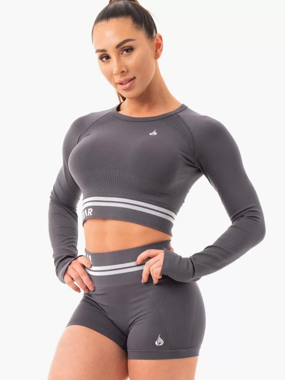 Shop Freestyle Seamless Long Sleeve Crop Womens Tops