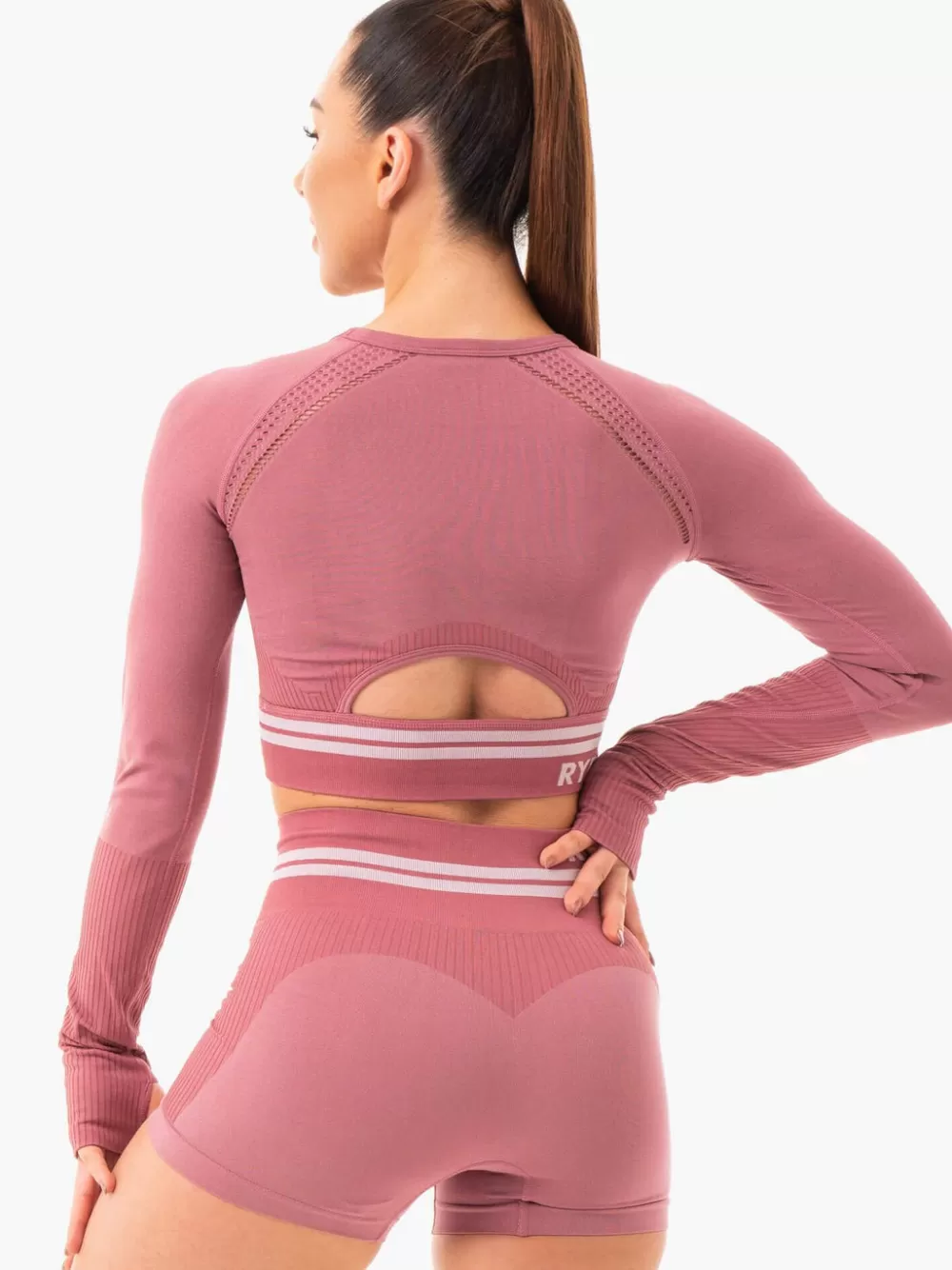 Sale Freestyle Seamless Long Sleeve Crop Womens Tops