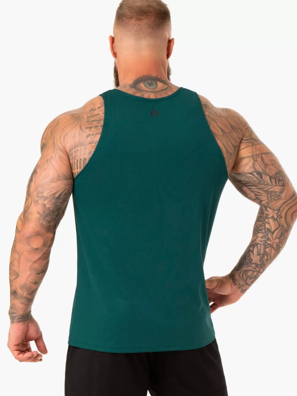 Fashion Heighten Mesh Regular Tank Mens Tops