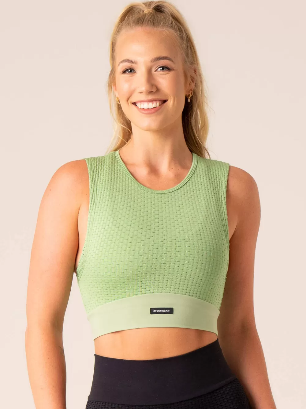 Hot Honeycomb Seamless Tank Womens Tops