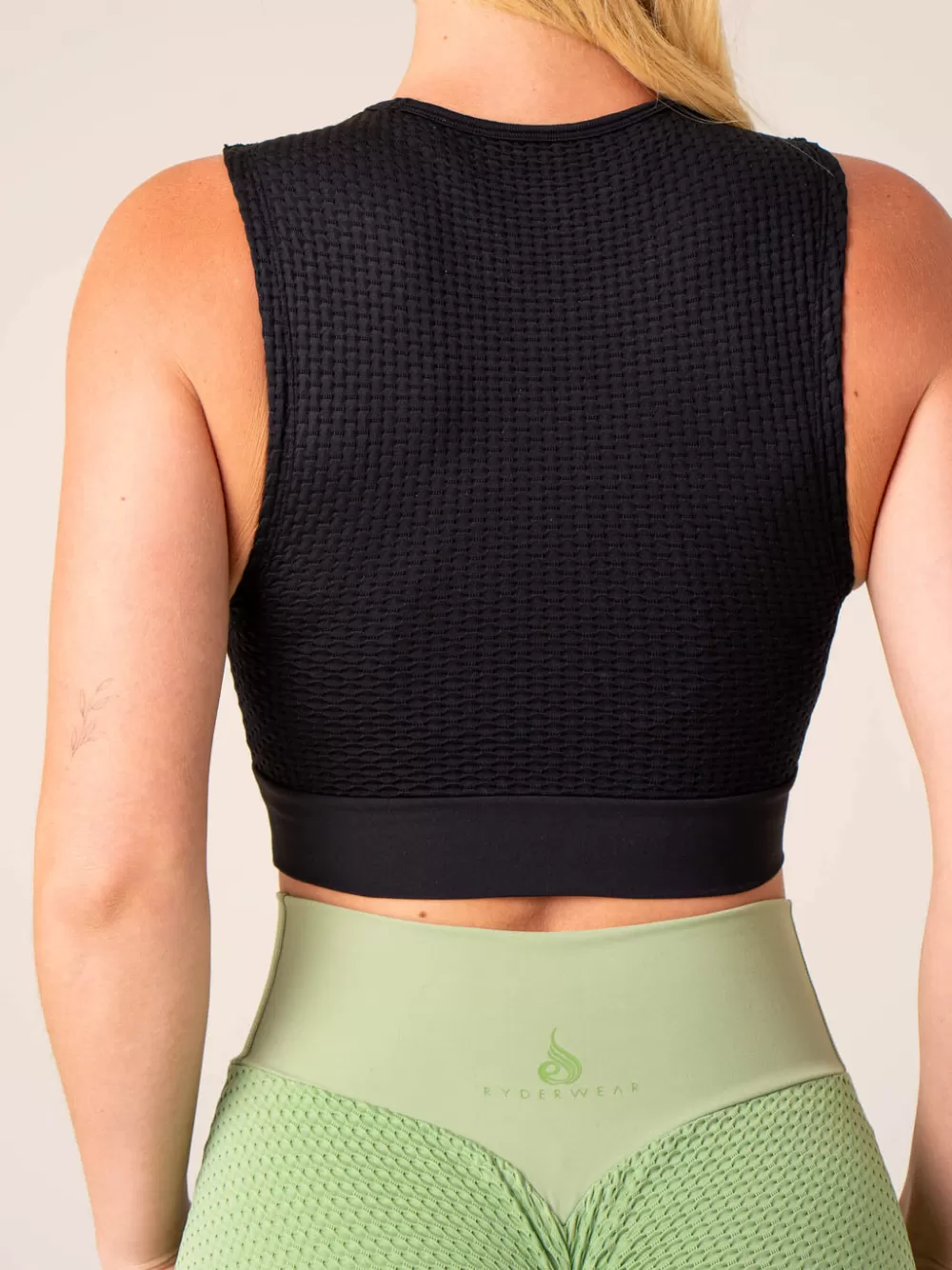 Cheap Honeycomb Seamless Tank Womens Tops