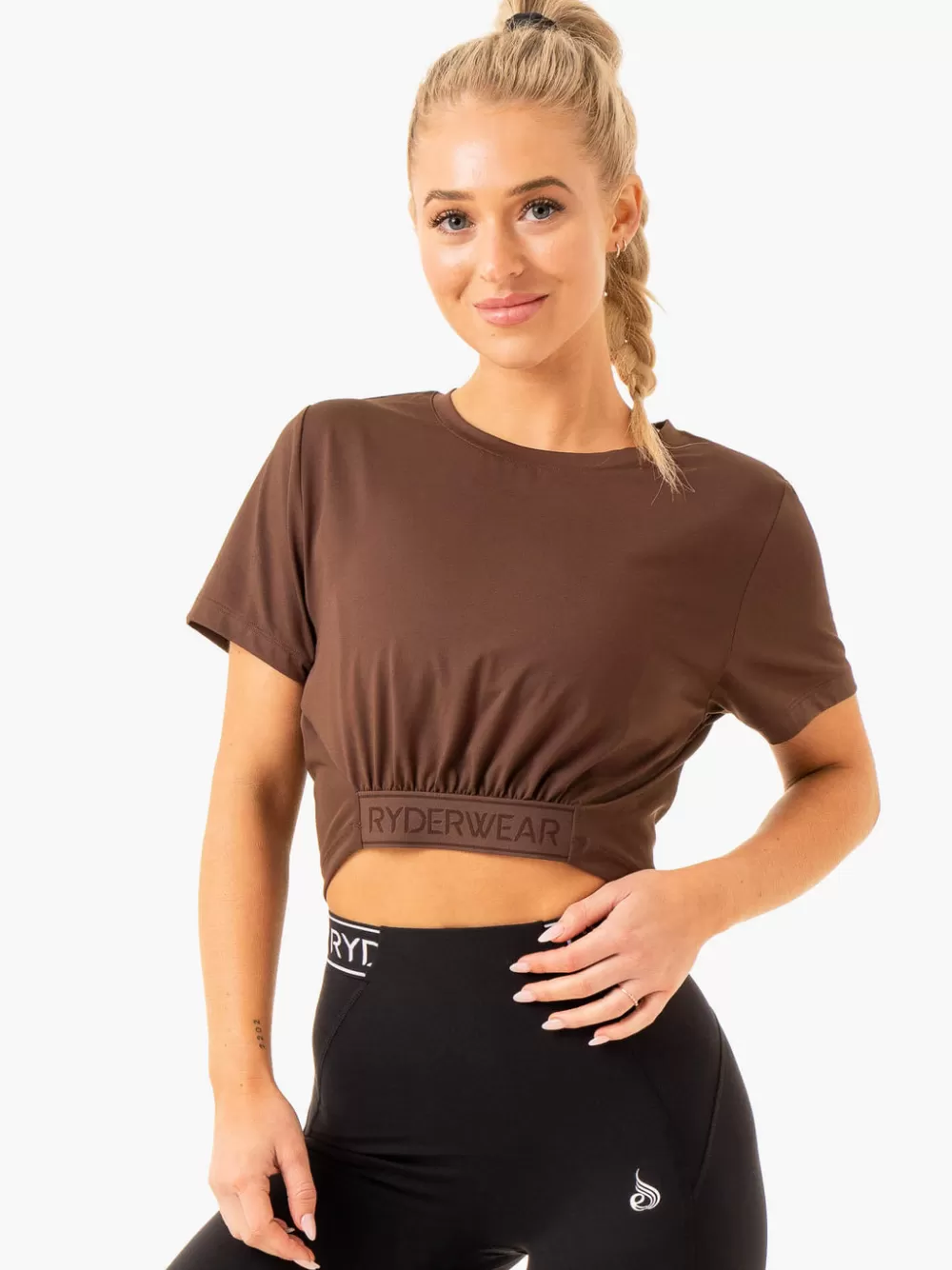 Fashion Level Up Cropped T-Shirt Womens Tops