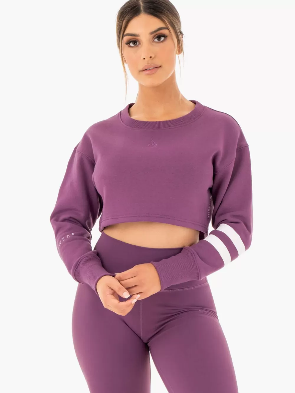 Fashion Motion Cropped Sweater Womens Tops