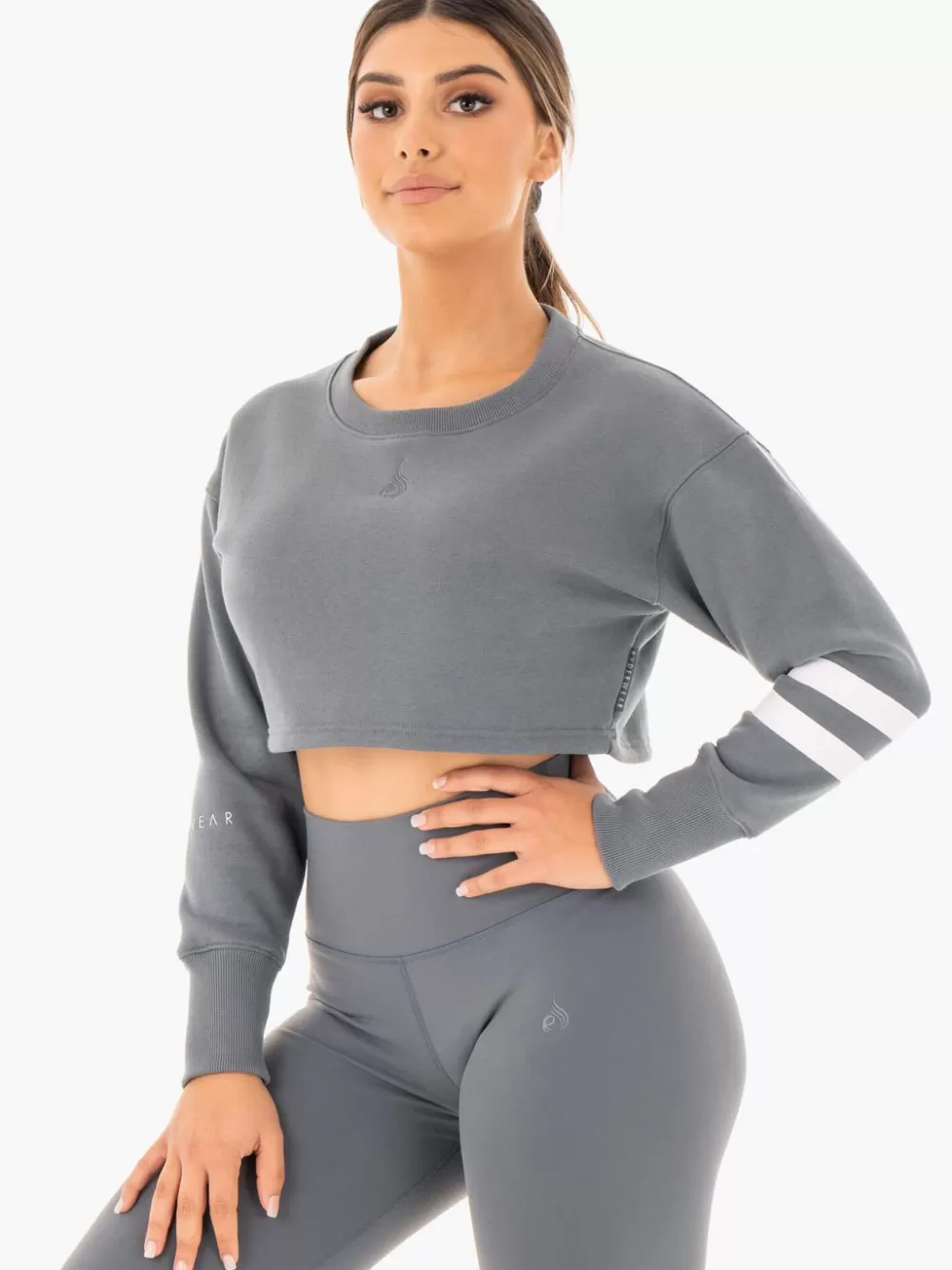 Clearance Motion Cropped Sweater Womens Tops