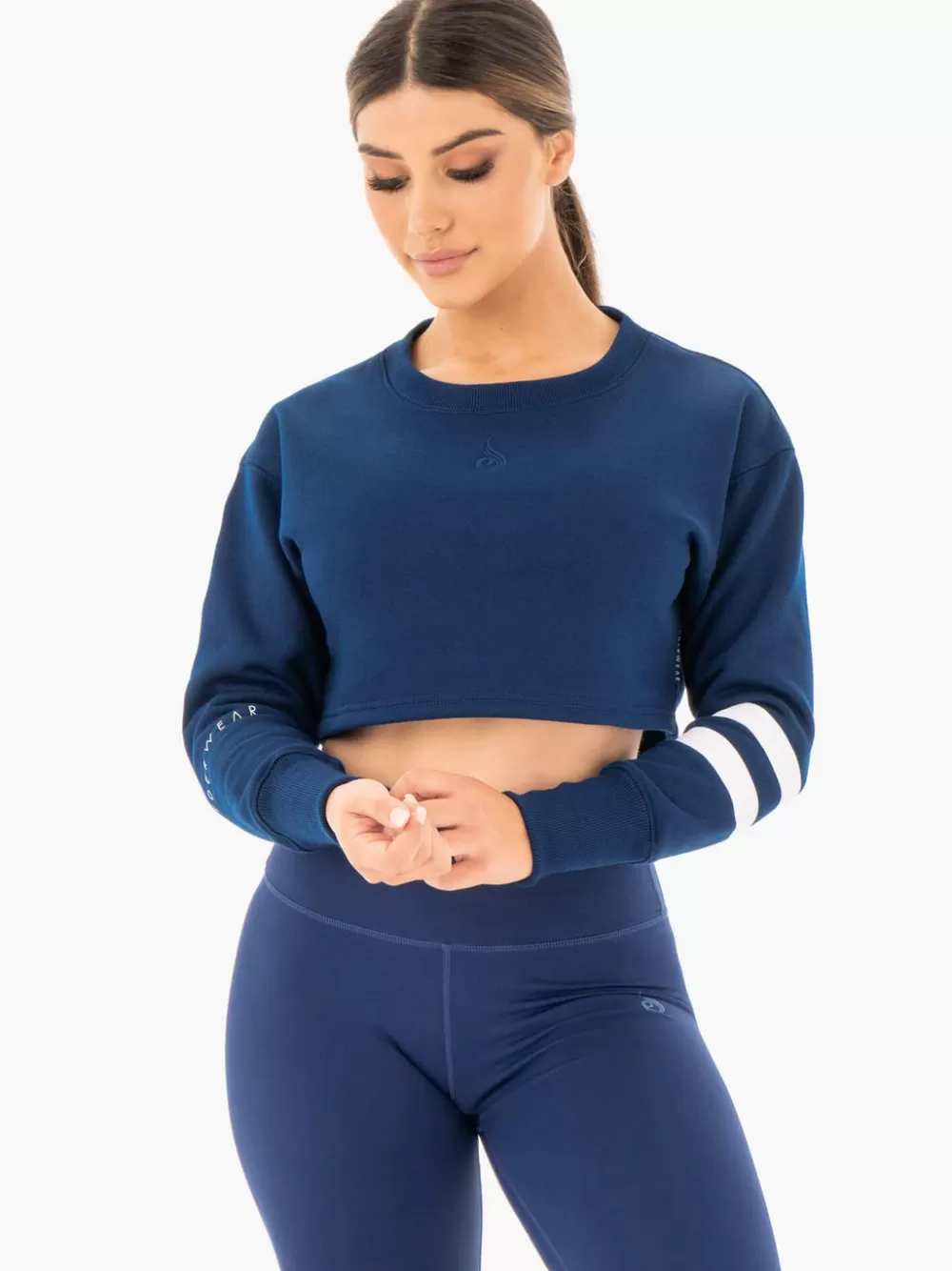 Hot Motion Cropped Sweater Womens Tops