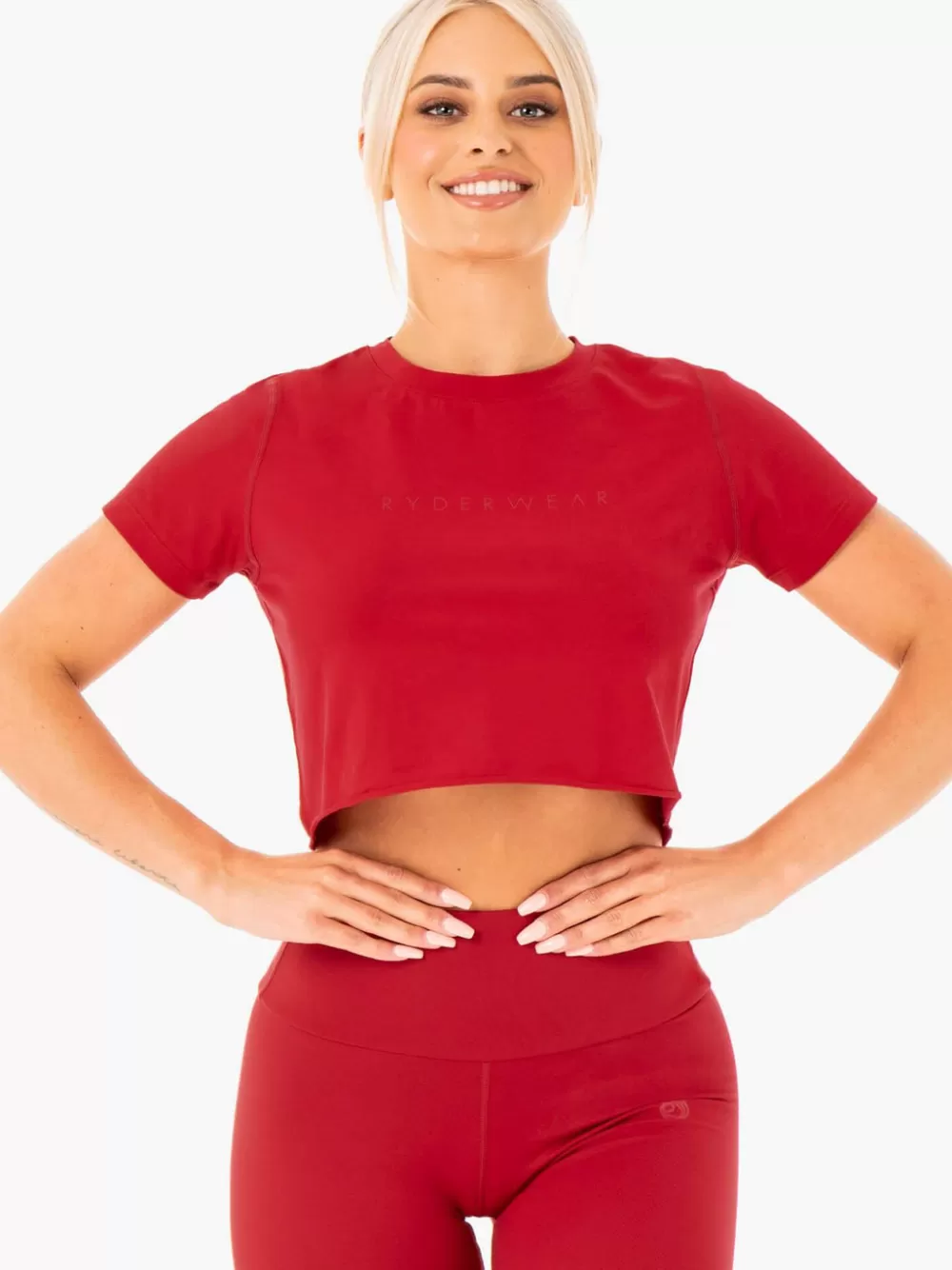 Cheap Motion Cropped T-Shirt Womens Tops