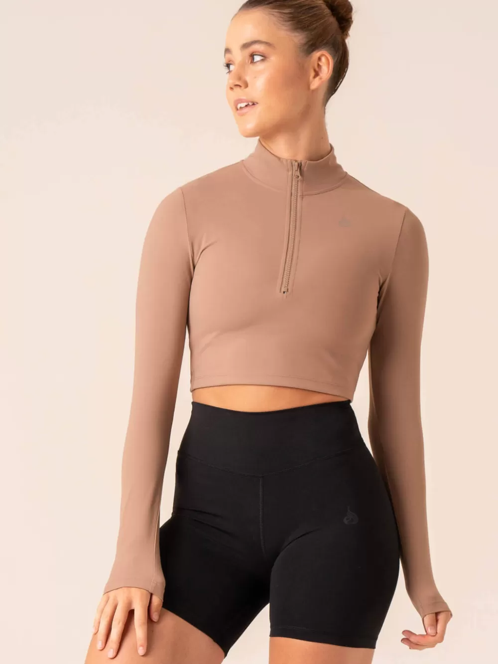 Online Nkd Half Zip Long Sleeve Top Womens Tops