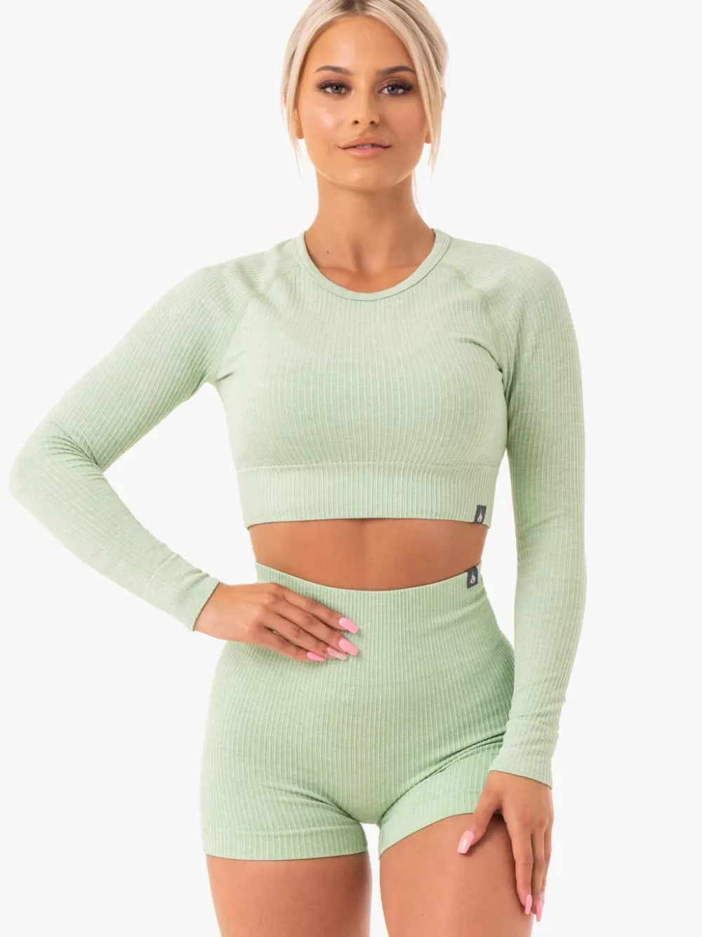 Shop Rib Seamless Long Sleeve Top Womens Tops