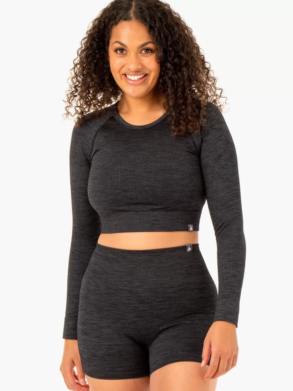 Shop Rib Seamless Long Sleeve Top Womens Tops