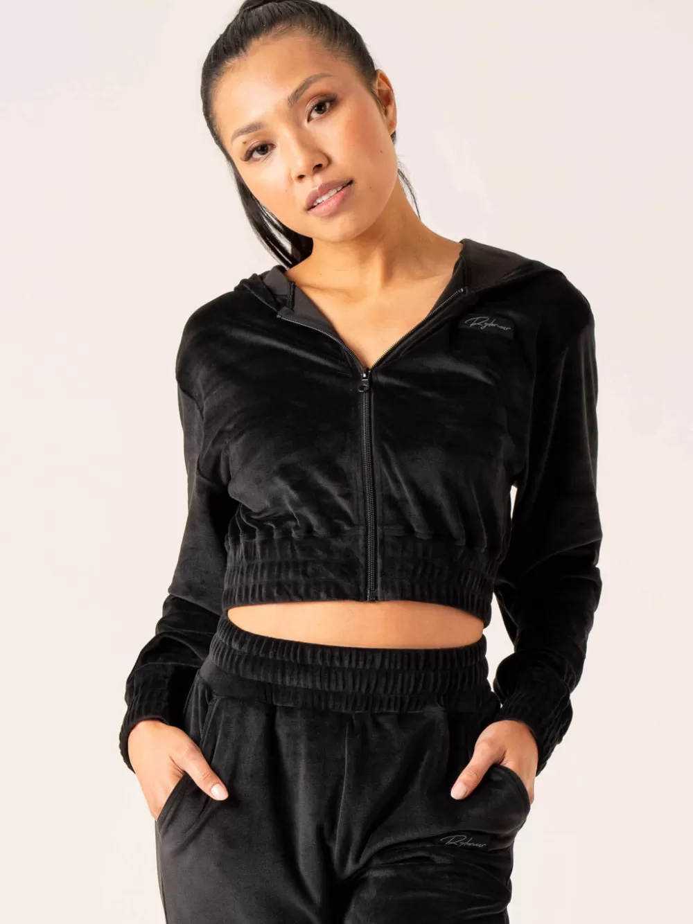 Best Sale Velour Track Jacket Womens Tops