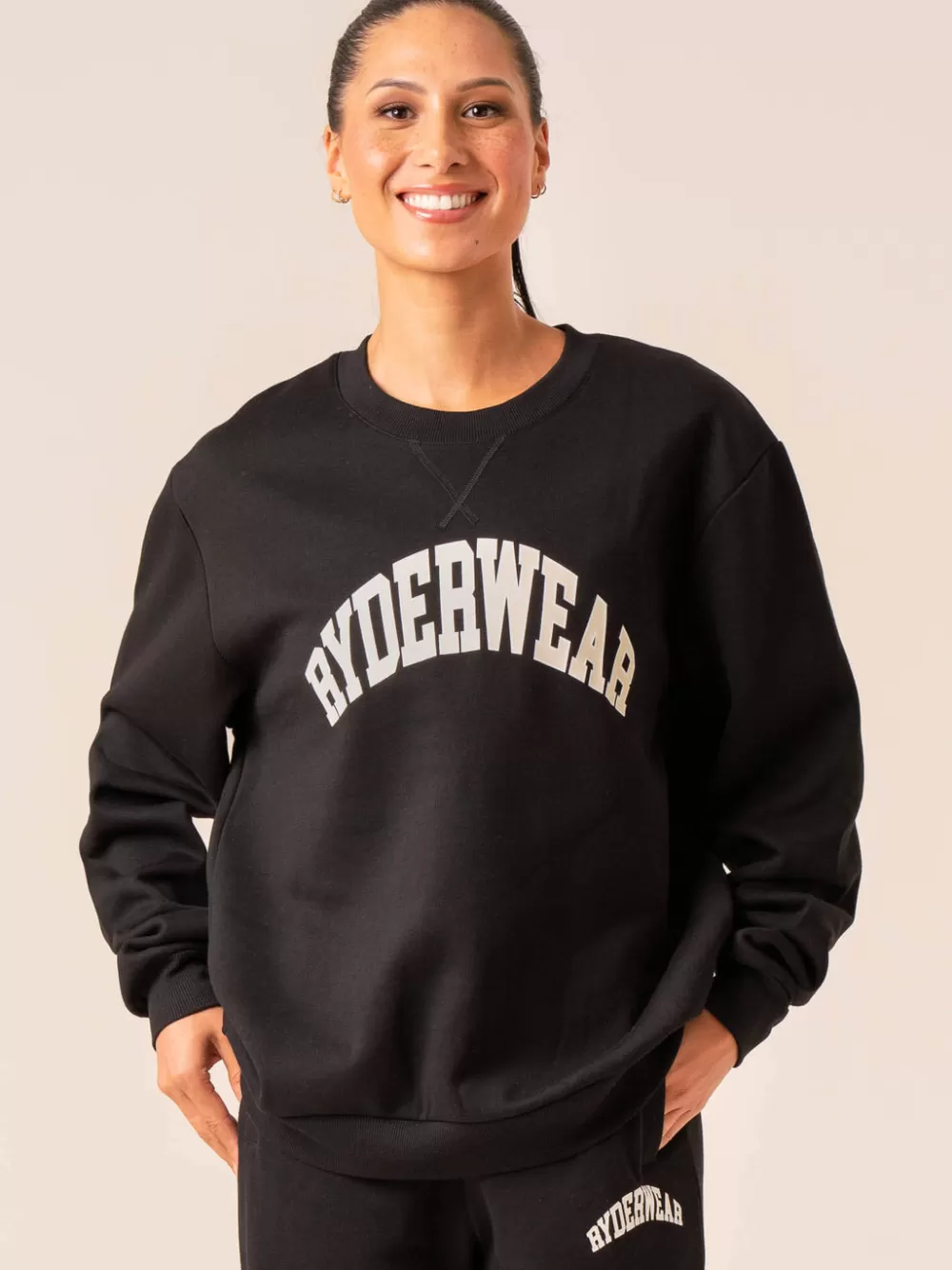 Hot Women'S Collegiate Crew Neck Womens Jackets & Sweaters