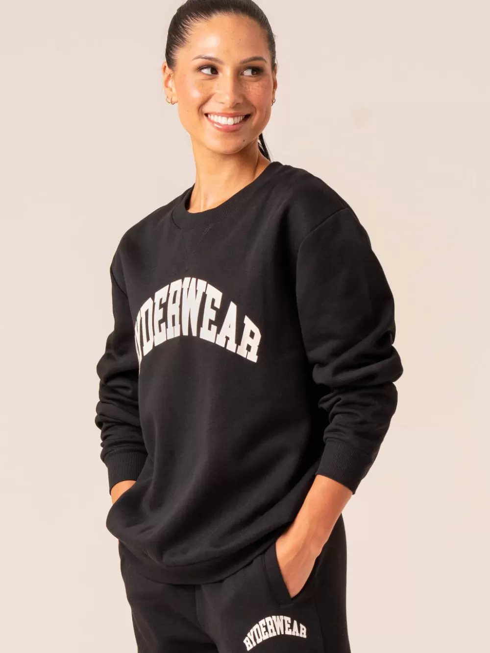 Hot Women'S Collegiate Crew Neck Womens Jackets & Sweaters