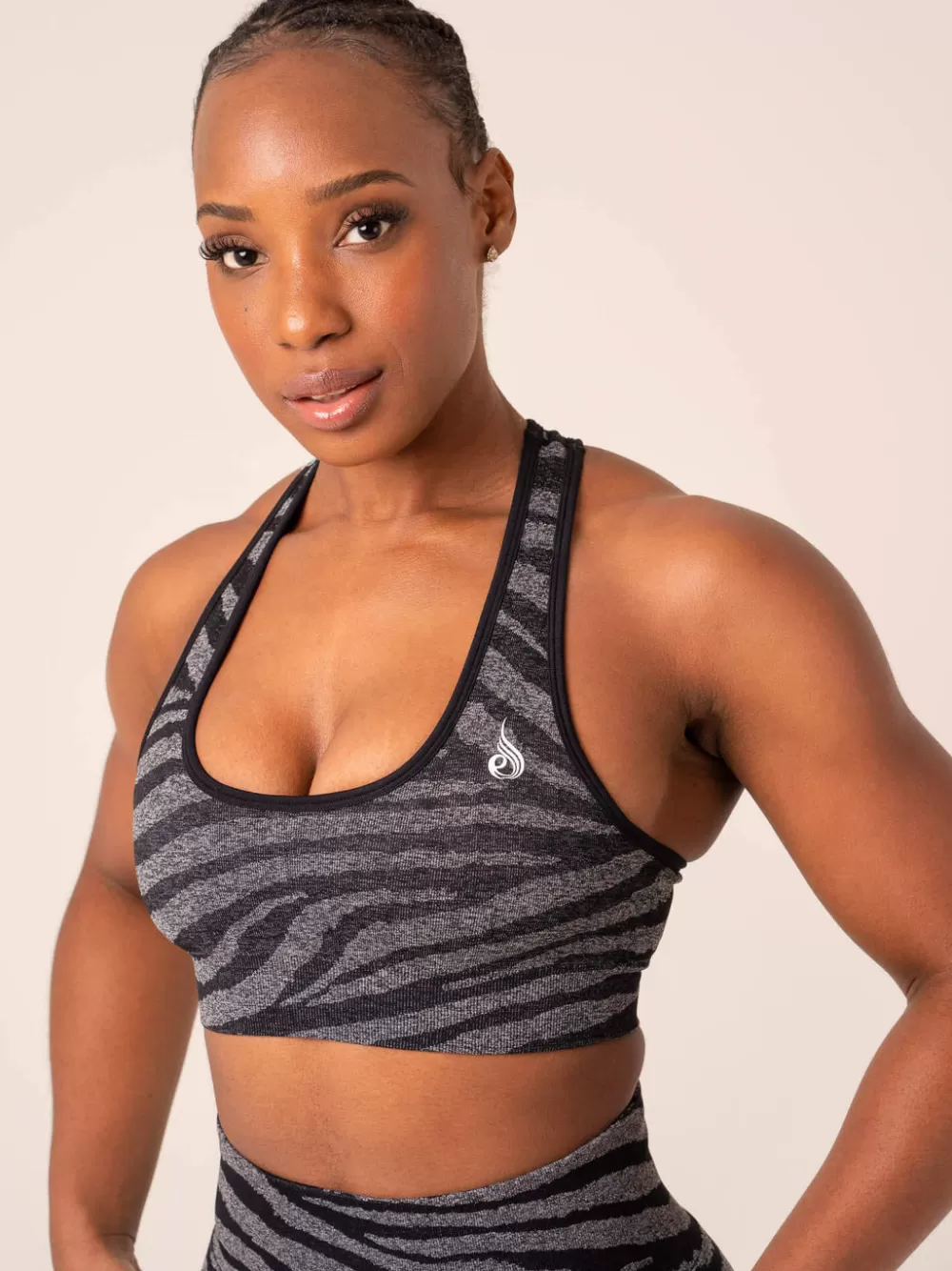 Fashion Zebra Seamless Sports Bra Womens Sports Bras