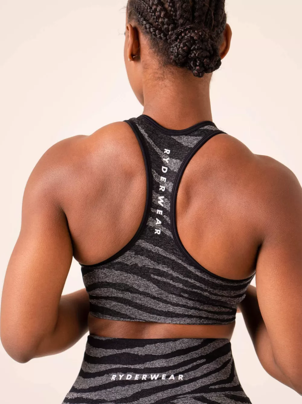 Fashion Zebra Seamless Sports Bra Womens Sports Bras